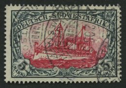 DSWA 23 O, 1901, 5 M. Grünschwarz/bräunlichkarmin, Ohne Wz., Pracht, Signiert, Mi. 200.- - Sud-Ouest Africain Allemand