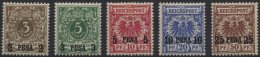 DEUTSCH-OSTAFRIKA 1-5 *, 1893, Waagerechter Aufdruck, Falzreste, Prachtsatz, Mi. 220.- - Africa Orientale Tedesca