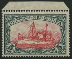 DEUTSCH-NEUGUINEA 23IIAII **, 1918, 5 M. Grünschwarz/dunkelkarmin, Mit Wz., Kriegsdruck, Pracht, Mi. 180.- - Nuova Guinea Tedesca