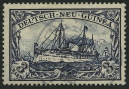 DEUTSCH-NEUGUINEA 18 O, 1901, 3 M. Violettschwarz, Stempel KAEWIENG, Pracht, Signiert Köhler, Mi. (190.-) - Nueva Guinea Alemana