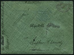 DP TÜRKEI 1916, Feldpost Mil. Miss. MOSSUL In Blau Auf Brief Aus Der Lunser-Korrespondenz (Persien) Mit Briefstempe - Turquia (oficinas)