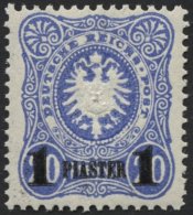 DP TÜRKEI 3Na **, 1891, 1 PIA. Auf 20 Pf., Nachdruck, Postfrisch, Pracht, Mi. 100.- - Turchia (uffici)