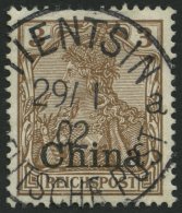 DP CHINA 15b O, 1901, 3 Pf. Dunkelorangebraun Reichspost, Pracht, Mi. 60.- - Chine (bureaux)