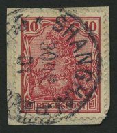 DP CHINA P Vc BrfStk, Petschili: 1900, 10 Pf. Reichspost, Stempel SHANGHAI DP *b, Prachtbriefstück - Chine (bureaux)