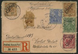 DP CHINA P Vb,d BRIEF, Petschili: 1901, 5 Und 20 Pf. Reichspost Mit Zusatzfrankatur (2x Mi.Nr. 1IIb Und 3IIa) Auf ü - China (oficinas)