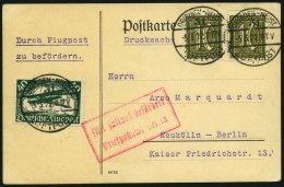 SPÄTERE FLÜGE (SPF) 21.3.02 BRIEF, 5.3.1922, Dresden-Berlin, Prachtkarte - Aerei