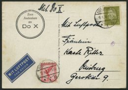 DO-X LUFTPOST 66.a. BRIEF, 15.09.1932, Deutschlandrundfahrt Der DO X, DOX-Bildpostkarte Mit Eindruck Zum Andenken An DO - Covers & Documents