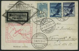 DO-X LUFTPOST 10.AU.c. BRIEF, 13.11.1930, Durchgangsstempel Friedrichshafen, Bordpoststempel 30.JAN.31, Zulieferpost &Ou - Covers & Documents