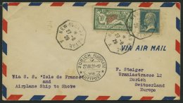 KATAPULTPOST 226b BRIEF, Frankreich: 26.8.1929, Ile De France - Paris, Französische Seepostaufgabe, Pracht - Luchtpost & Zeppelin