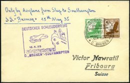 KATAPULTPOST 186c BRIEF, 15.5.1935, &quot,Bremen&quot, - Southampton, Deutsche Seepostaufgabe, Prachtbrief - Covers & Documents