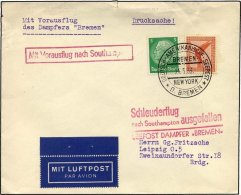 KATAPULTPOST 116c BRIEF, 21.5.1933, Bremen - Flug Ausgefallen, Deutsche Seepostaufgabe, Drucksache, Feinst - Brieven En Documenten