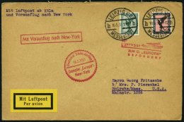 KATAPULTPOST 41c BRIEF, 16.5.1931, Europa - New York, Nachbringe- Und Schleuderflug, Prachtbrief - Brieven En Documenten