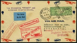 KATAPULTPOST 21a BRIEF, 6.8.1930, &quot,Bremen&quot, - Southampton, US-Landpostaufgabe, Prachtbrief - Brieven En Documenten