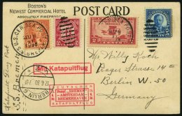 KATAPULTPOST 15b BRIEF, 16.6.1930, &quot,Bremen&quot, - Bremerhaven, US-Seepostaufgabe, Prachtkarte - Cartas & Documentos