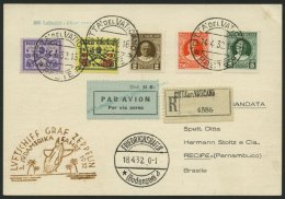 ZULEITUNGSPOST 150 BRIEF, Vatikan: 1932, 3. Südamerikafahrt, Einschreibkarte, Pracht - Zeppelins