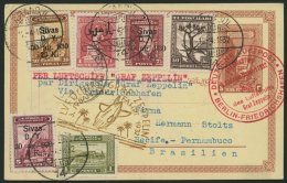 ZULEITUNGSPOST 150B BRIEF, Türkei: 1932, 3. Südamerikafahrt, Anschlußflug Ab Berlin, Prachtkarte - Zeppelins