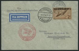 ZULEITUNGSPOST 265 BRIEF, Schweiz: 1934, 5. Südamerikafahrt, Prachtbrief - Zeppelins