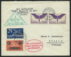 ZULEITUNGSPOST 88 BRIEF, Schweiz: 1929, Ostseefahrt, Abwurf Helsinki, Prachtbrief - Zeppelins