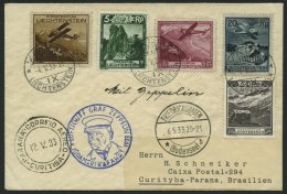 ZULEITUNGSPOST 202 BRIEF, Liechtenstein: 1933, 1. Südamerikafahrt, Prachtbrief - Zeppelins