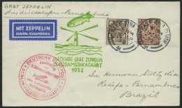 ZULEITUNGSPOST 177B BRIEF, Irland: 1932, 6. Südamerikafahrt, Anschlußflug Ab Berlin, Prachtbrief - Zeppelin