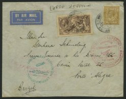 ZULEITUNGSPOST 143B BRIEF, Großbritannien: 1932, 2. Südamerikafahrt, Anschlußflug Ab Berlin, Brief Fein - Zeppelines
