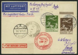 ZULEITUNGSPOST 296Aa BRIEF, Dänemark: 1935, 3. Südamerikafahrt, Frankiert Mit Mi.Nr. 143 Und 181, Drucksache, - Airmail & Zeppelin