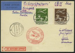 ZULEITUNGSPOST 290Aa BRIEF, Dänemark: 1935, 1. Südamerikafahrt, Frankiert Mit Mi.Nr. 143 Und 181, Drucksache, - Airmail & Zeppelin