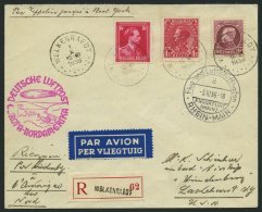 ZULEITUNGSPOST 441 BRIEF, Belgien: 1936, 10. Nordamerikafahrt, Einschreibbrief, Pracht - Zeppelines
