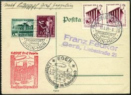 ZEPPELINPOST 462 BRIEF, 1939, Fahrt Nach Eger, Prachtkarte - Zeppelins