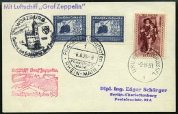 ZEPPELINPOST 461 BRIEF, 1939, Fahrt Nach Würzburg, Mit Mischfrankatur Belgien 40 C. Und Dt. Reich 2x Mi.Nr. 669, Pr - Zeppelins