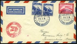 ZEPPELINPOST 313A BRIEF, 1935, 9. Südamerikafahrt, Bordpost, Prachtbrief - Zeppelins