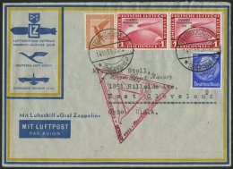 ZEPPELINPOST 238Bca BRIEF, 1933, Chicagofahrt, Auflieferung Fr`hafen, Bis Chicago, Frankiert Mit U.a. 2x 1 RM, Feinst - Zeppelins