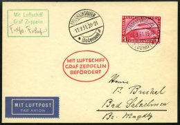 ZEPPELINPOST 128Da BRIEF, 1931, Fahrt Nach Öhringen, Auflieferung Frankfurt Am Main, Prachtkarte - Zeppelins