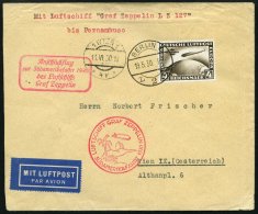 ZEPPELINPOST 57R BRIEF, 1930, Südamerikafahrt, Berlin-Pernambuco, Brief Leichte Bedarfsspuren, Marke Pracht - Zeppelins