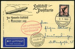 ZEPPELINPOST 56B BRIEF, 1930, Schweizfahrt, Bordpost, Prachtkarte - Zeppelins