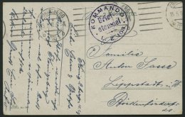 ZEPPELINPOST - MILITÄRLUFTSCHIFFAHRT 1917, KOMMANDO L.Z. 103, Violetter Briefstempel Auf Feldpostkarte Von KÖN - Luchtpost & Zeppelin