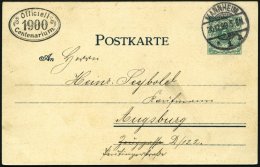 GANZSACHEN PP 9 C 92/03 BRIEF, Privatpost: 1899, 5 Pf. Mannheim Herzlichen Glückwunsch Zum Neuen Jahr!, Stempel MAN - Autres & Non Classés