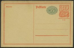 GANZSACHEN P 152II BRIEF, 1922, 35 Pf. Neben 40 Pf. Postreiter Mit Rosettenbeidruck, Gezähnt, 5x Zusammenhänge - Other & Unclassified