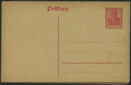 GANZSACHEN P 107II BRIEF, 1916, 10 Pf. Karmin, Gezähnt, 5x Zusammenhängend Als Leporello, Ungebraucht, Feinst/ - Other & Unclassified