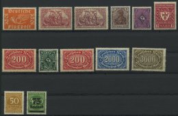 LOTS A. 111b-287b **, 1919-23, 13 Verschiedene Postfrische Infla-Werte, Pracht, Alle Geprüft Infla, Mi. 62.- - Used Stamps