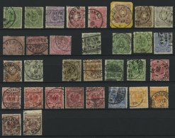 LOTS O, 1875-1899, 32 Verschiedene Kleinere Werte Pfennige, Pfennig Und Krone/Adler, Erhaltung Feinst/Pracht, Alle Gepr& - Usados