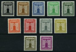 DIENSTMARKEN D 144-54 **, 1938, Dienstmarken Der Partei, Wz. 4, Prachtsatz, Mi. 150.- - Oficial