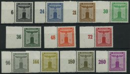 DIENSTMARKEN D 144-54 **, 1938, Dienstmarken Der Partei, Wz.4, Alle Mit Linkem Rand, Prachtsatz, Mi. (150.-) - Service