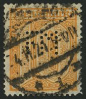 DIENSTMARKEN D 65FM O, 1921, 10 Pf. Dunkelorange Mit Lochung FM (Finanzministerium), Feinst (untere Rechte Ecke Fehlerha - Oficial