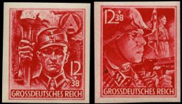 Dt. Reich 909/10U **, 1945, SA Und SS, Ungezähnt, Pracht, Mi. 90.- - Used Stamps