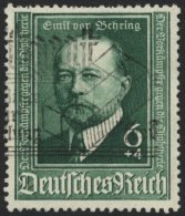 Dt. Reich 760II O, 1940, 6 Pf. Behring Mit Abart Senkrechter Strich Vom Rechten Auge Zum Mundwinkel, Feinst (obere Zahnr - Used Stamps