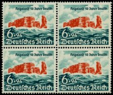 Dt. Reich 750 VB **, 1940, 6 Pf. Helgoland Im Viererblock, Pracht, Mi. 120.- - Used Stamps