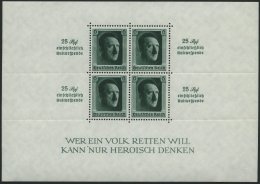 Dt. Reich Bl. 9 **, 1937, Block Kulturspende, Feinst, Mi. 320.- - Used Stamps