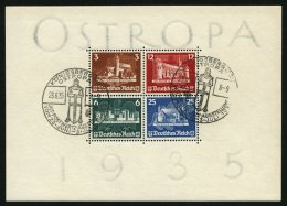 Dt. Reich Bl. 3 O, 1935, Block OSTROPA, Ersttags-Sonderstempel, Zähnung Minimal Gestaucht Sonst Pracht, Mi. 1100.- - Used Stamps
