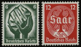 Dt. Reich 544/5 **, 1934, 6 Pf. Saarabstimmung, Pracht, Gepr. Schlegel, Mi. 90.- - Other & Unclassified